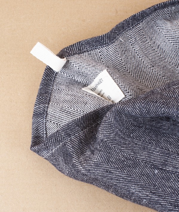 European linen Herringbone bath towel