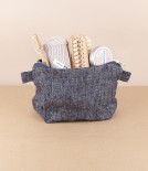 European linen wash bag, Herringbone