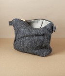 European Linen Wash Bag, Herringbone, Large