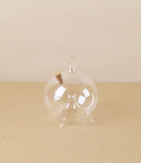 Mouth-Blown Glass Fly Trap with Hanging Loop
