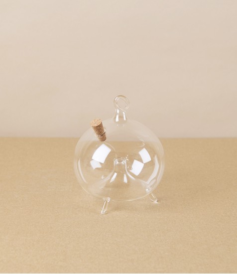Mouth-Blown Glass Fly Trap with Hanging Loop