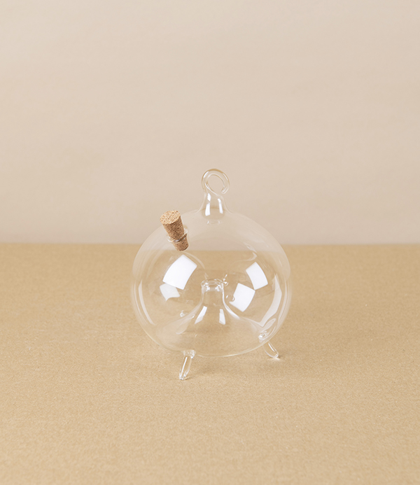 Mouth-Blown Glass Fly Trap with Hanging Loop