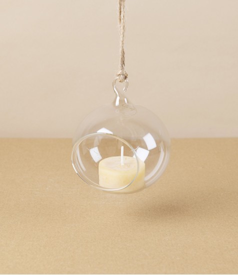 Mouth-Blown Glass Tea-Light Holders, Set of 3