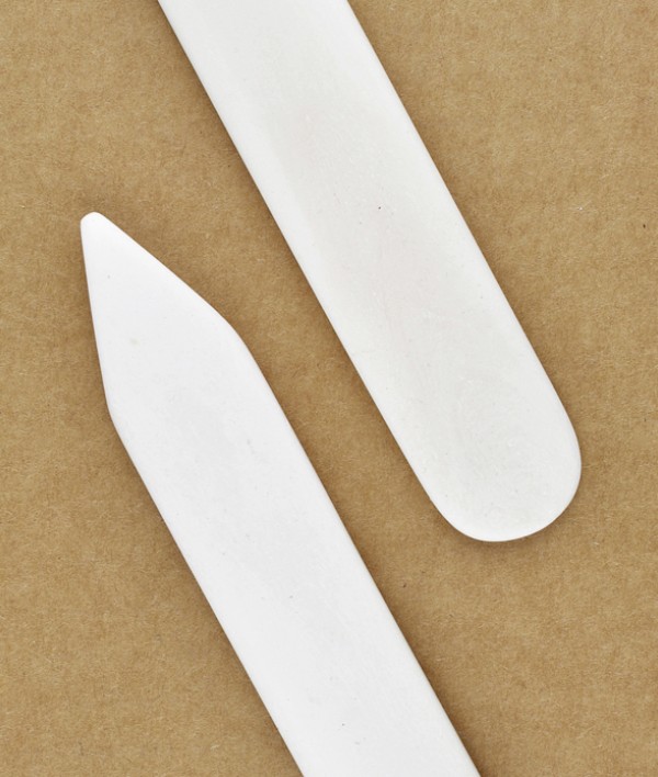 Hand-made bone folder, pointed
