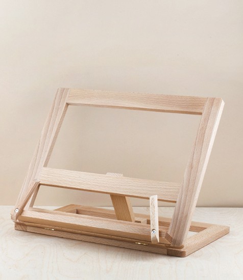German beech wood folding book stand