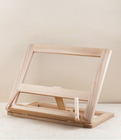 German beech wood folding book stand