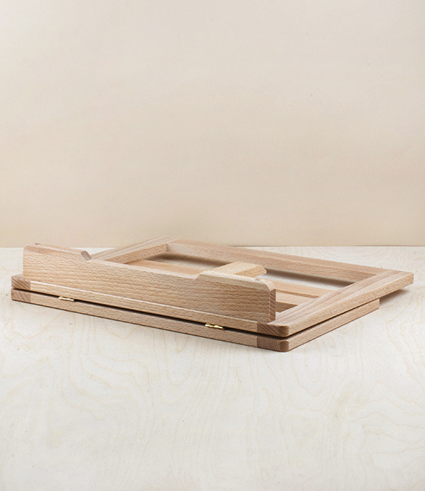 German beech wood folding book stand