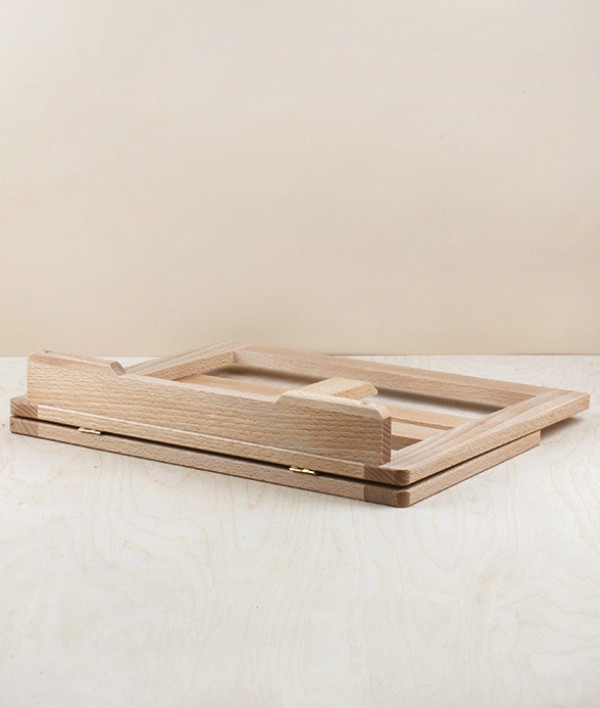 German beech wood folding book stand