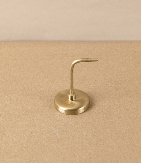 Brass Hook with Magnetic Backing