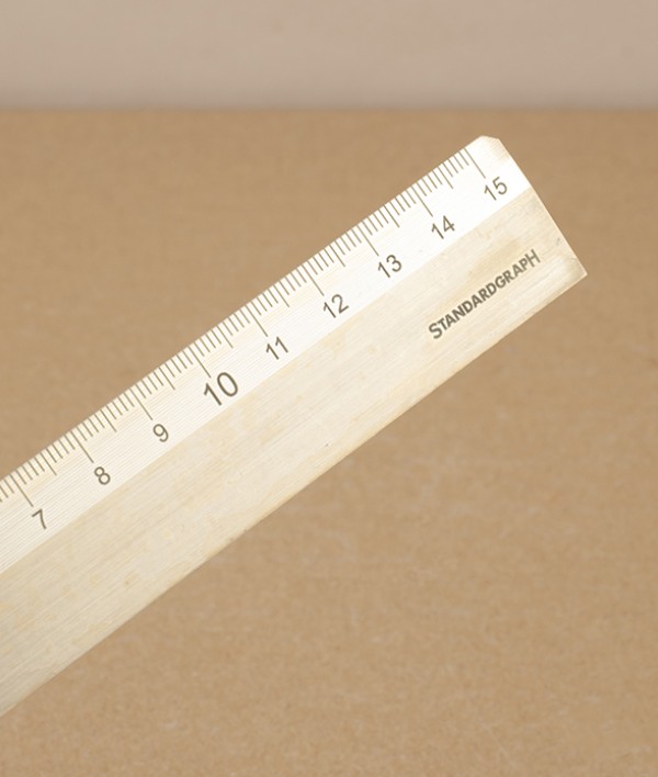 German brass ruler, 15cm