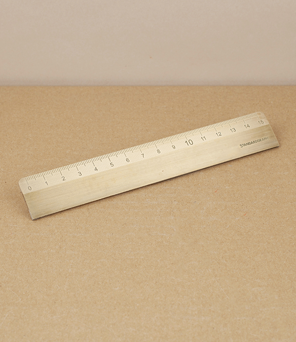 German brass ruler, 15cm