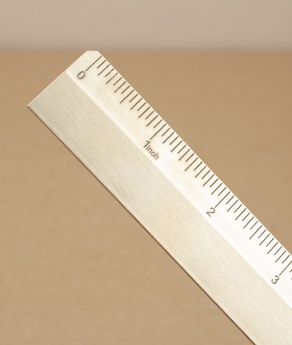 German brass ruler, 6"