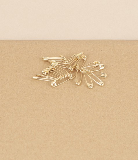 French brass safety pins, 23mm