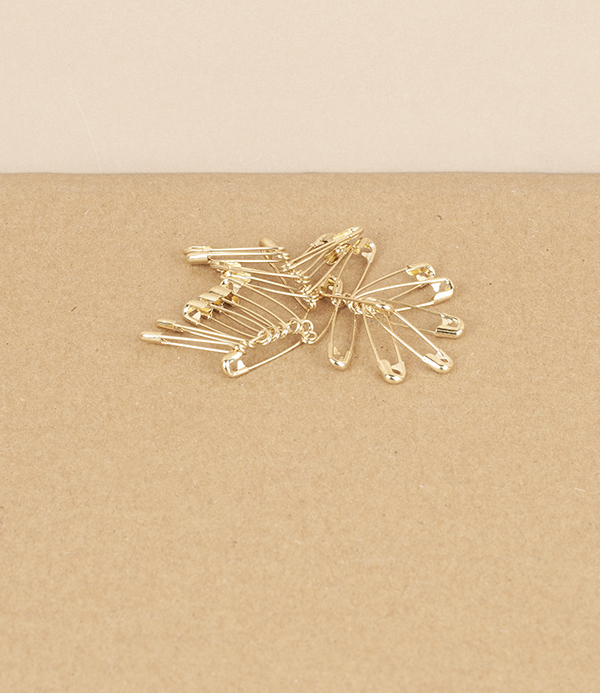 French brass safety pins, 23mm