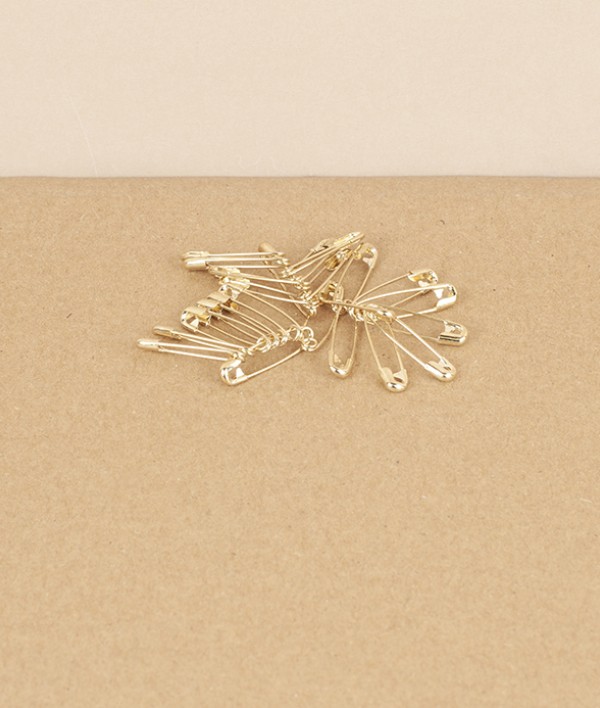 French brass safety pins, 23mm
