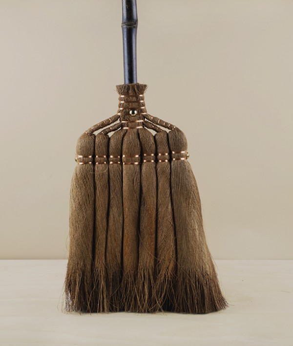 Japanese Seven-Bundle Shuro Broom, Copper Binding