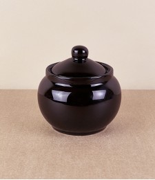 Stoke Red Ware sugar pot