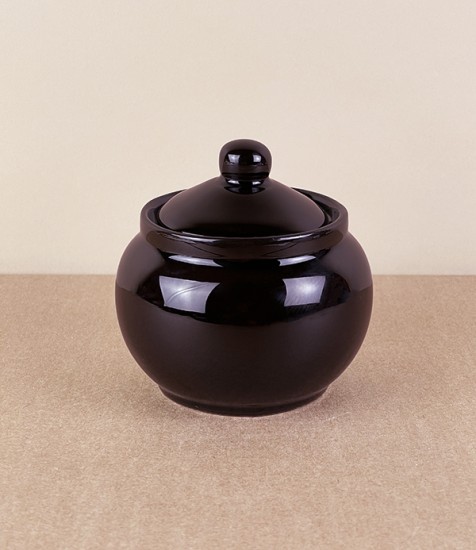 Stoke Red Ware sugar pot