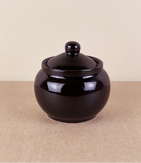 Stoke Red Ware sugar pot