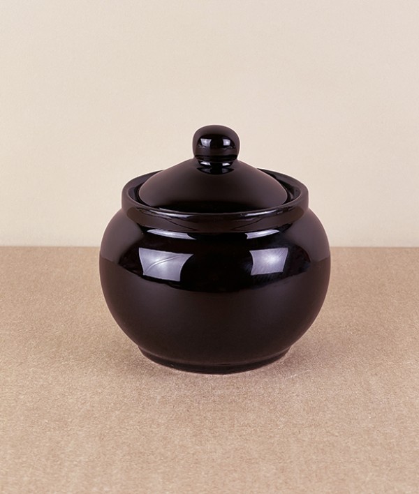 Stoke Red Ware sugar pot