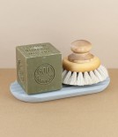 Soap and brush stand, cast concrete
