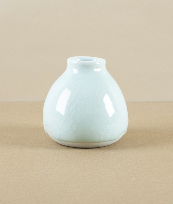Joseph Bull Porcelain Crackle Bud Vase