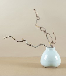 Joseph Bull Porcelain Crackle Bud Vase