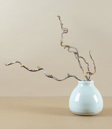 Joseph Bull Porcelain Crackle Bud Vase