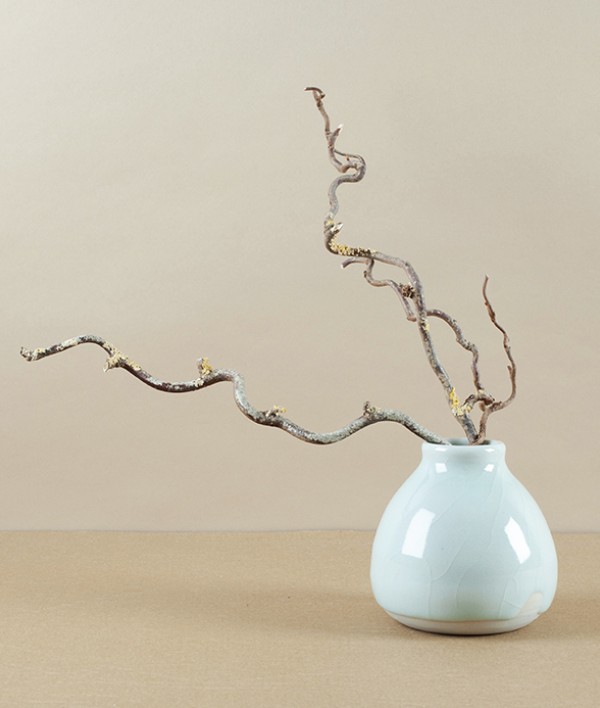 Joseph Bull Porcelain Crackle Bud Vase