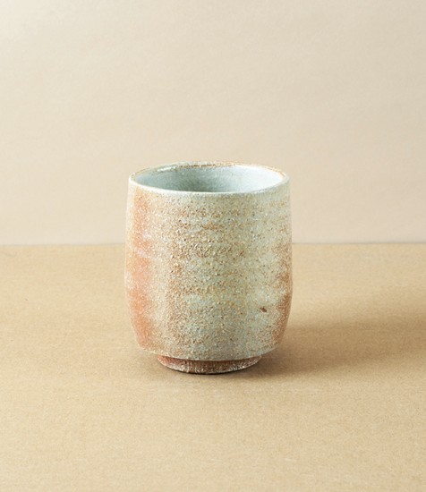 Joseph Bull Wood-Fired Stoneware Yunomi, Half Glaze