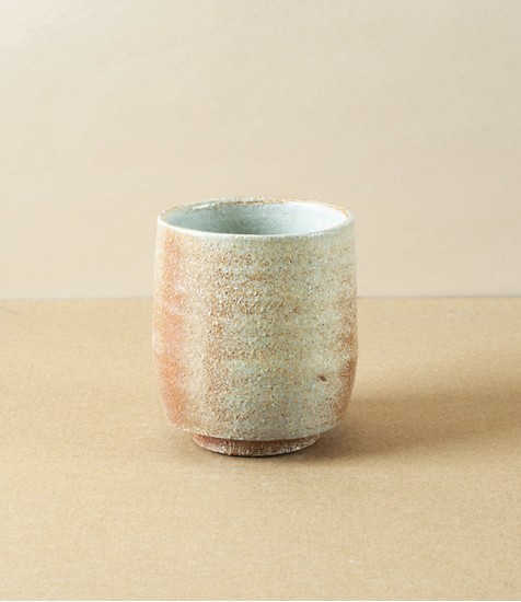 Joseph Bull Wood-Fired Stoneware Yunomi, Half Glaze