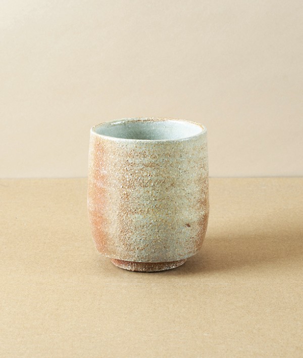Joseph Bull Wood-Fired Stoneware Yunomi, Half Glaze