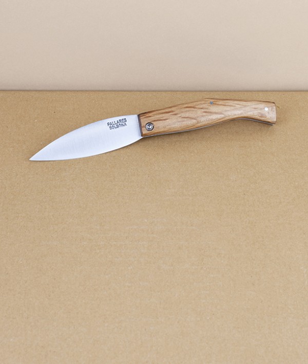 Pallares Busa Folding Knife, Holm Oak, Carbon