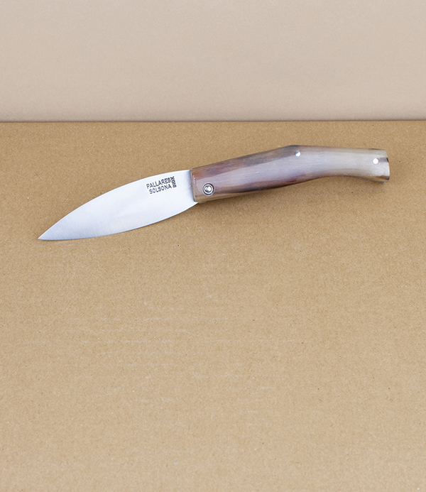 Pallarès Busa Folding Knife, Polished Horn Handle
