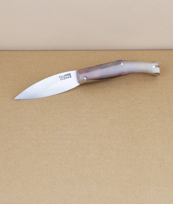 Pallarès Busa Folding Knife, Polished Horn Handle