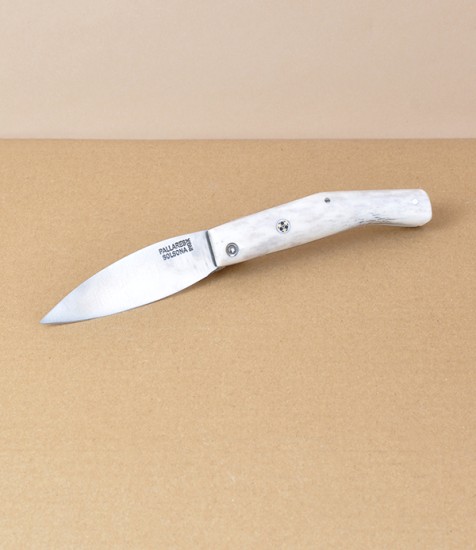 Pallarès Busa Folding Knife, Polished Antler Handle