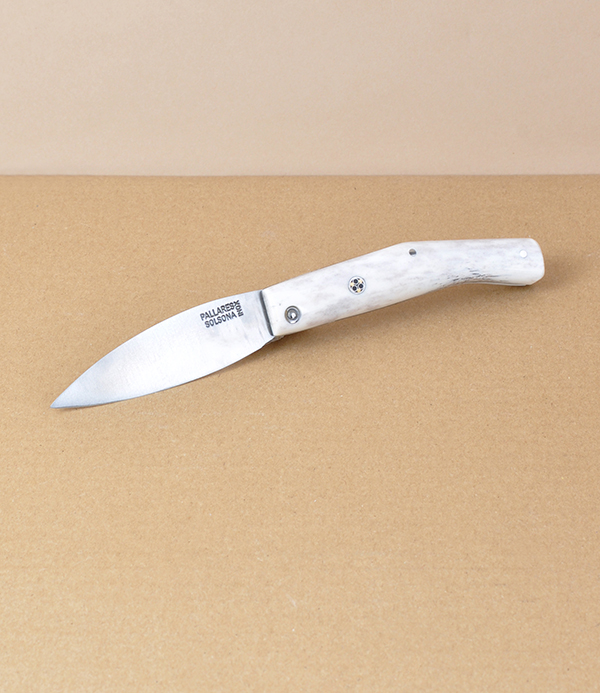 Pallarès Busa Folding Knife, Polished Antler Handle