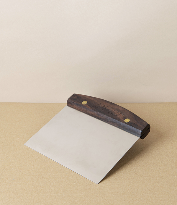 Lamson Dough Scraper with Walnut Handle, 4” by 6”