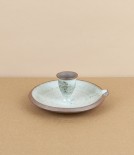 Symy Ong Candlestick Holder with Lug Handle, White