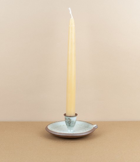 Symy Ong Candlestick Holder with Lug Handle, White