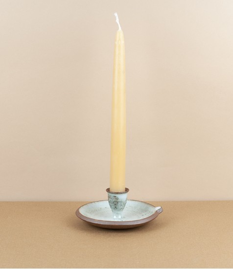 Symy Ong Candle Holder with Lug Handle, White