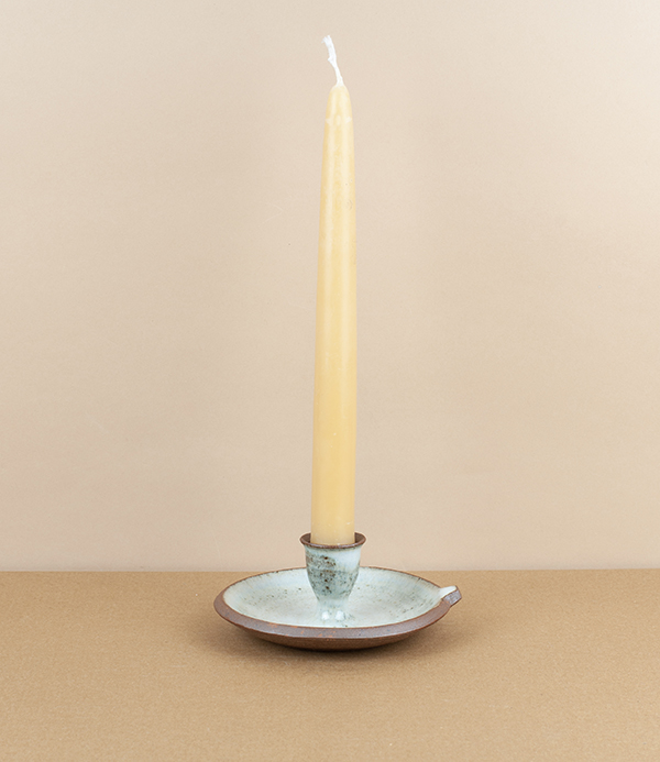 Symy Ong Candlestick Holder with Lug Handle, White