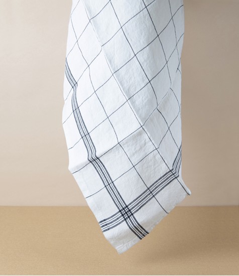 Bistrot French Linen Kitchen Towel, Blanc