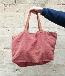 French Linen Woven Carry-All, Brique