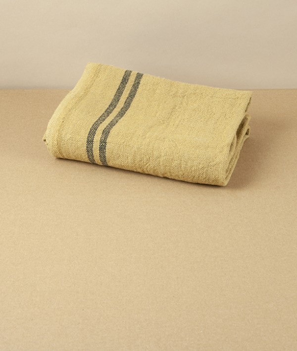 French Linen Country Kitchen Towel, Kraft