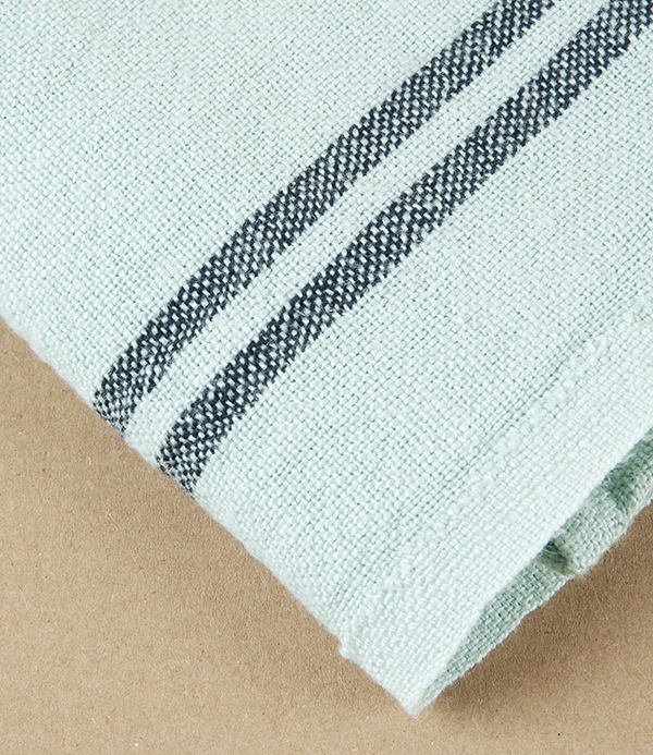 French Linen Country Kitchen Towel, Menthe