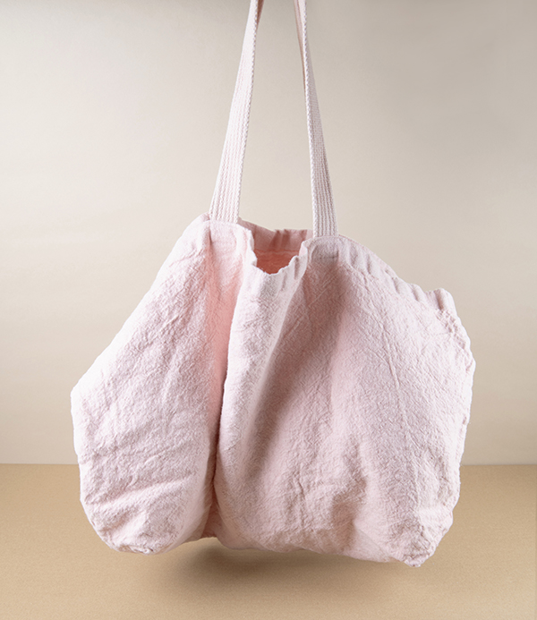French Linen Woven Large Tote, Pétale