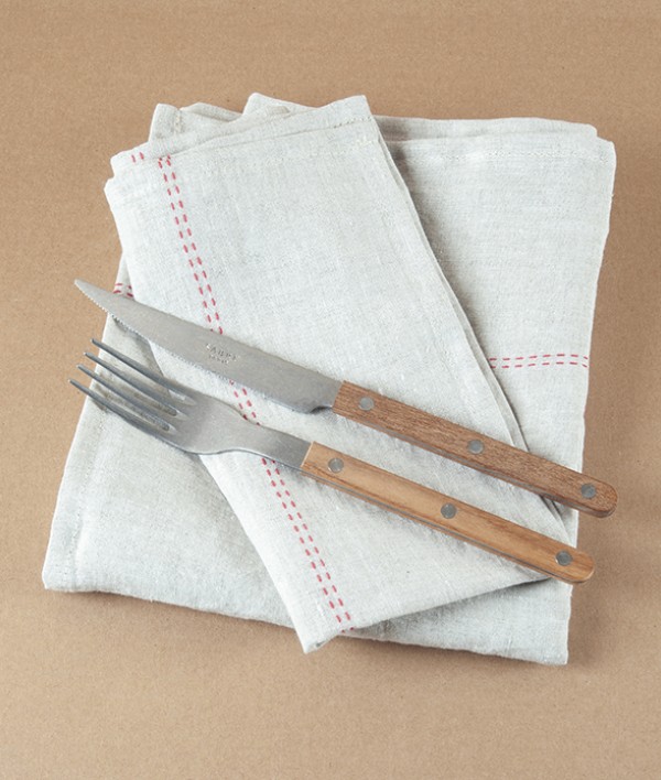 French Linen Napkin, Rythmo