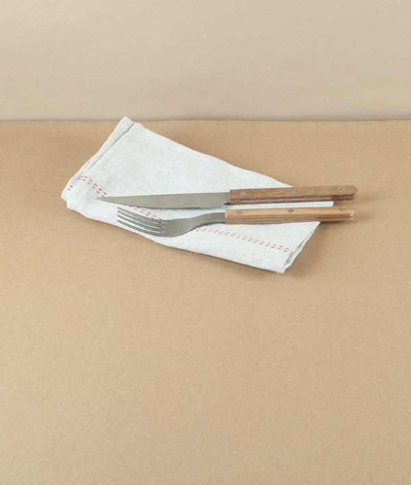 French Linen Napkin, Rythmo