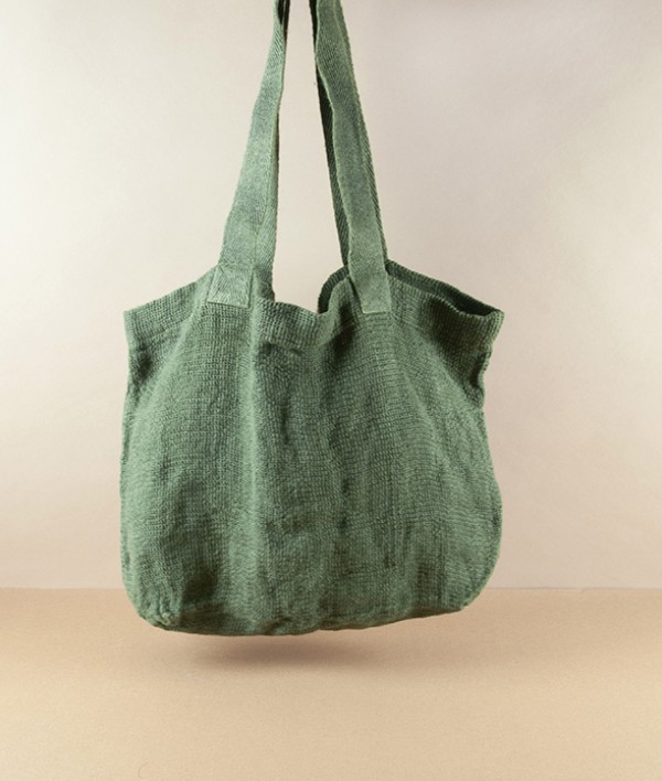 French Linen Woven Shopper, Treillis